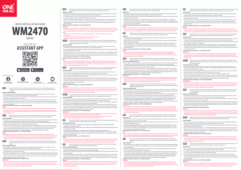 Page 1 de la notice Manuel utilisateur One for all WM2470