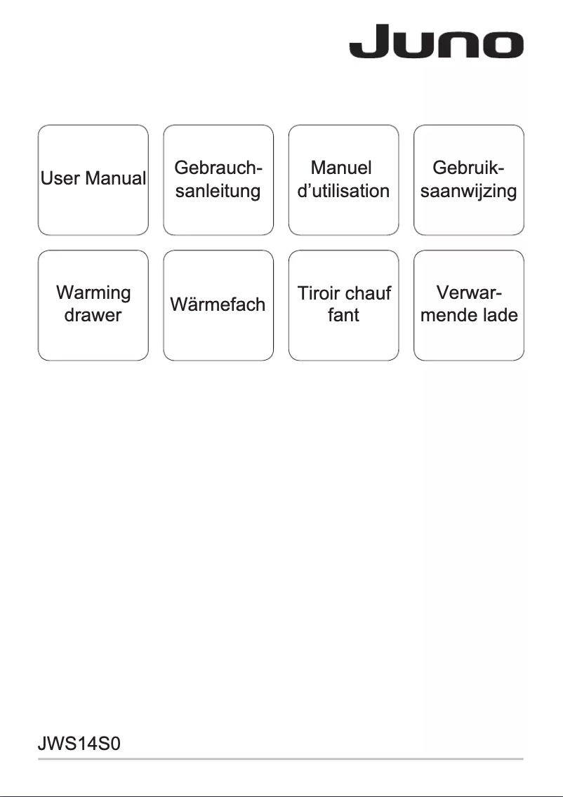 Page 1 de la notice Manuel utilisateur Juno JWS14S0