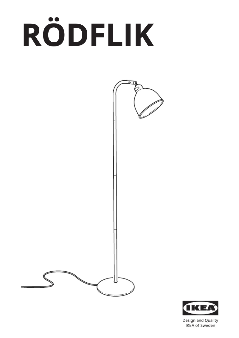 Page 1 de la notice Manuel utilisateur Ikea RÖDFLIK 005.619.39