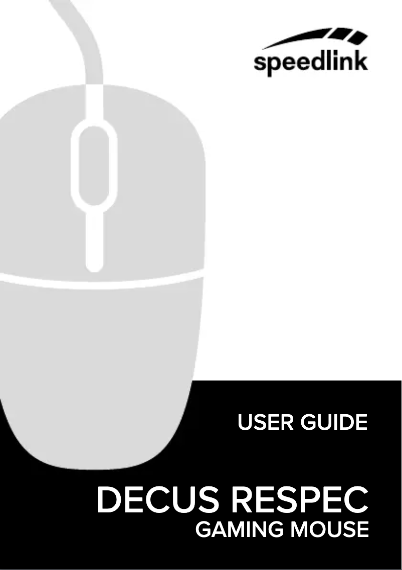 Page n°1 - Manuel utilisateur Speed-Link Decus Respec