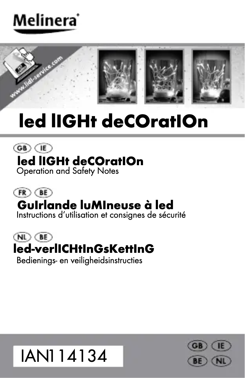Page n°1 - Manuel utilisateur Melinera IAN 114134