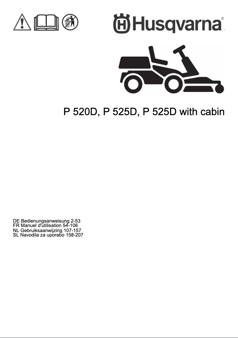 Page n°1 - Manuel utilisateur Husqvarna P 520D