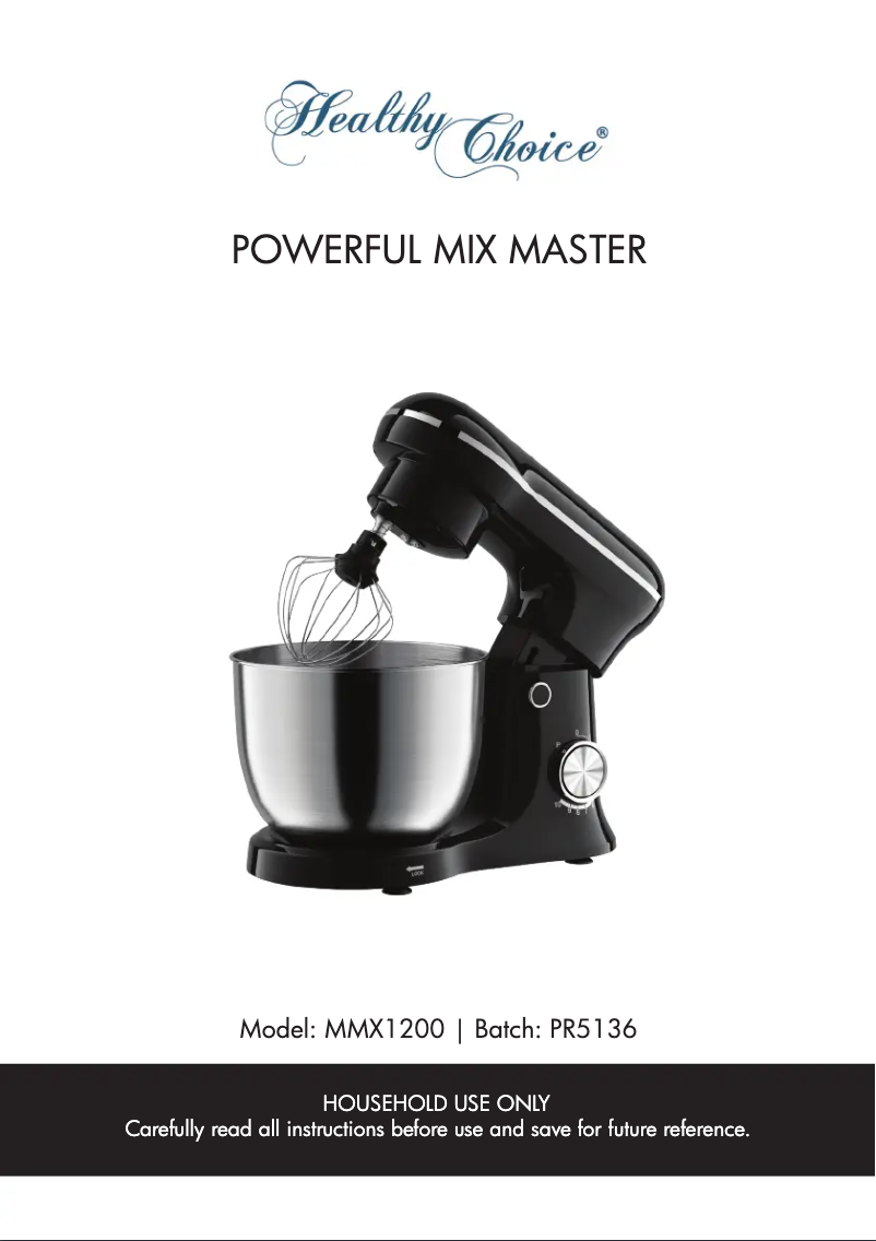 Page n°1 - Manuel utilisateur Healthy Choice MMX1200BL