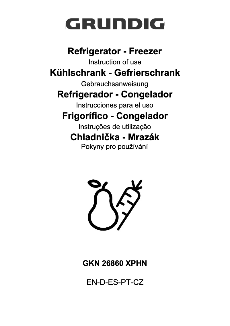 Image de la première page du manuel de l'appareil GKN 26860 XPHN