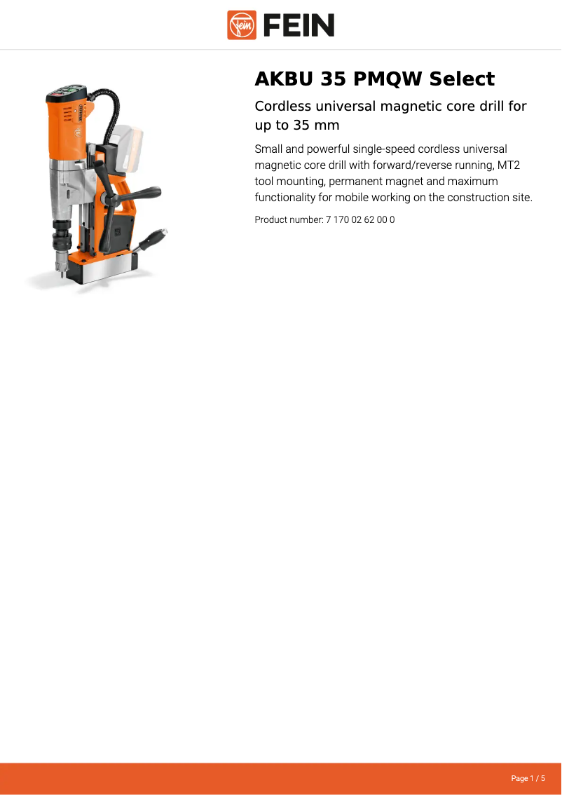 Image de la première page du manuel de l'appareil AKBU 35 PMQW Select