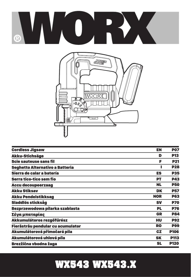 Image de la première page du manuel de l'appareil WX543