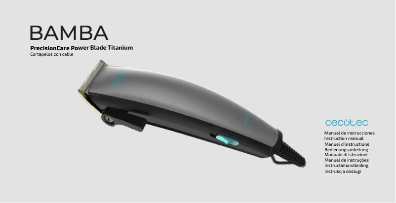 Page n°1 - Manuel utilisateur Cecotec PrecisionCare Power Blade Titanium