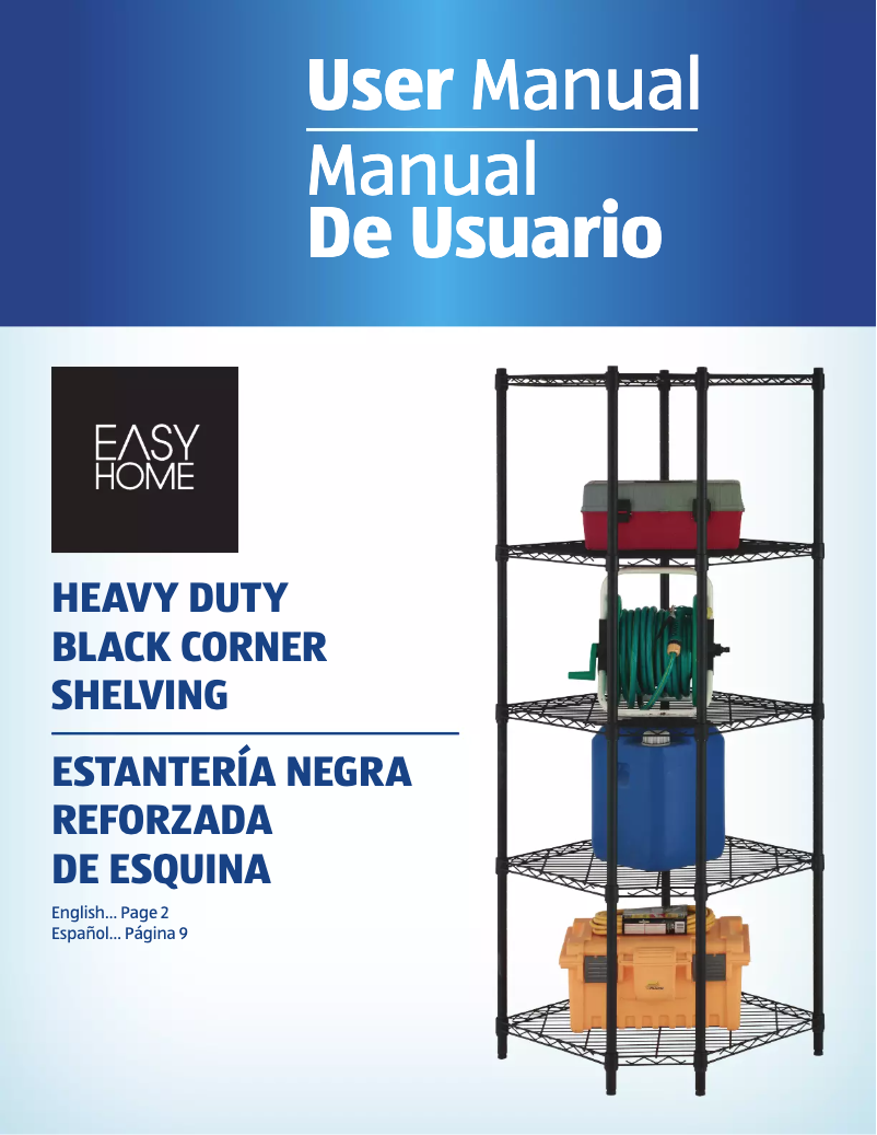 Image de la première page du manuel de l'appareil Heavy Duty Black Shelving