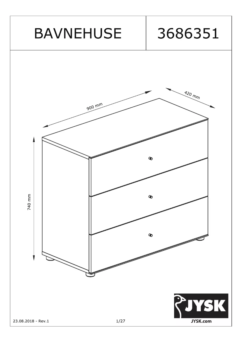 Image de la première page du manuel de l'appareil Bavnehuse