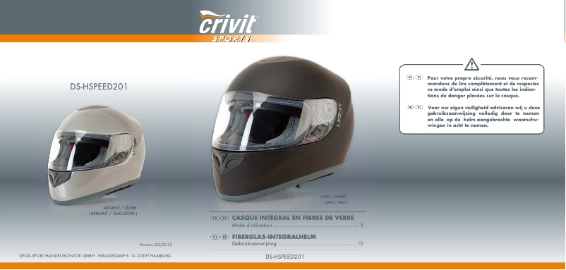 Page 1 de la notice Manuel utilisateur Crivit DS-HSPEED201