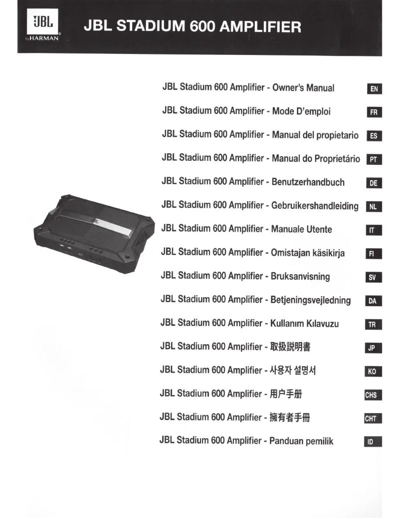 Page 1 de la notice Manuel utilisateur JBL Stadium 600