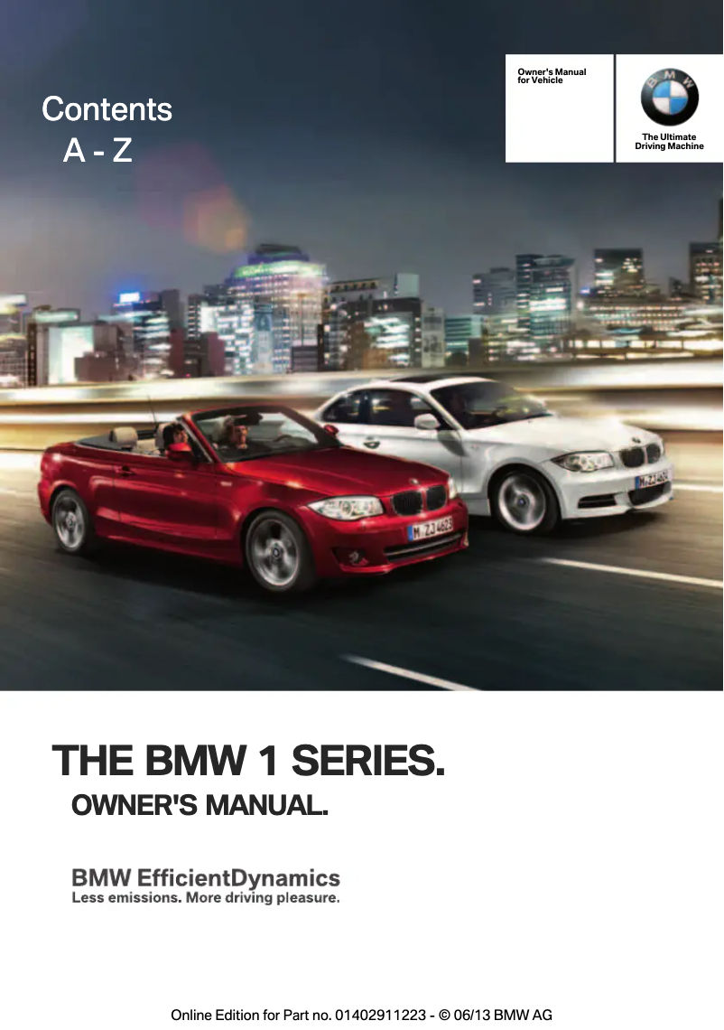 Page 1 de la notice Manuel utilisateur BMW 135is Convertible (2013)