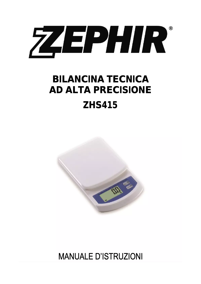 Page 1 de la notice Manuel utilisateur Zephir ZHS415