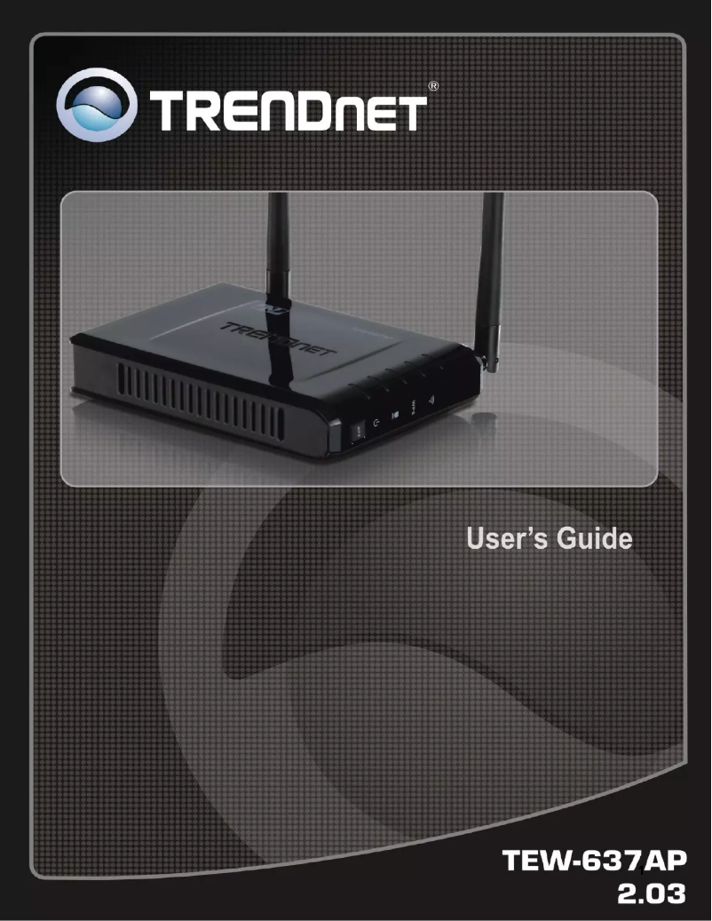 Page n°1 - Manuel utilisateur TRENDnet TEW-637AP