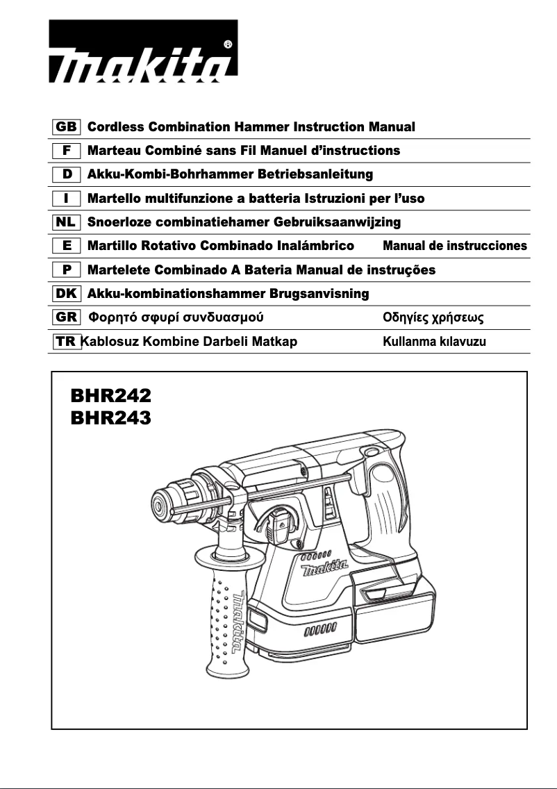 Page n°1 - Manuel utilisateur Makita BHR242