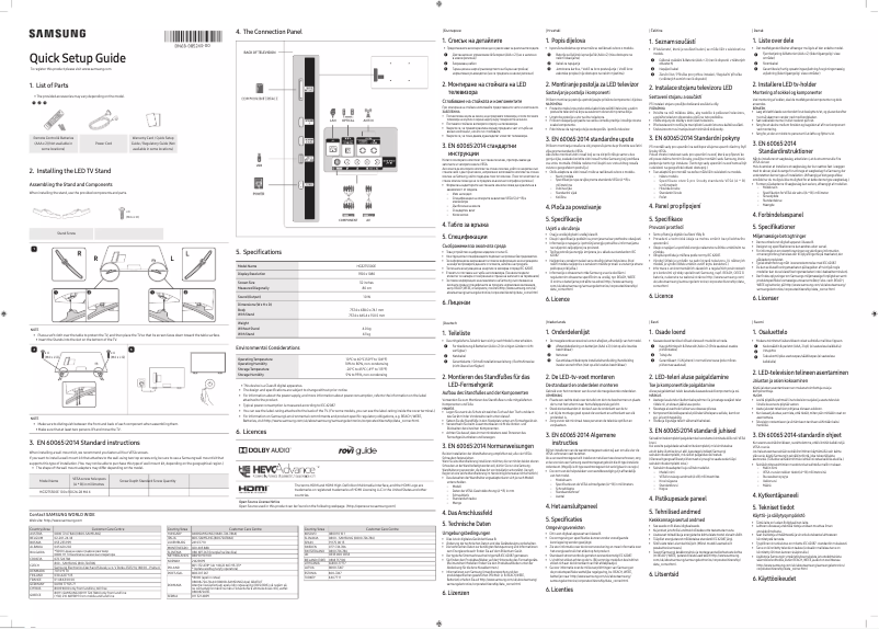 Page 1 de la notice Manuel utilisateur Samsung HG32T5300EH