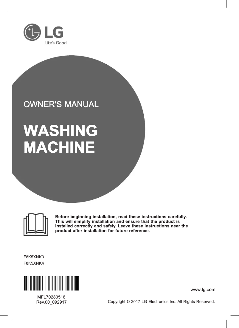 Page 1 de la notice Manuel utilisateur LG TG2402NTW