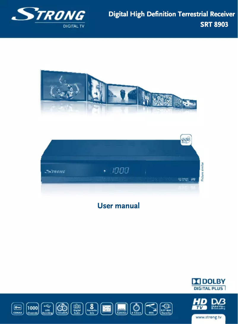 Page 1 de la notice Manuel utilisateur Strong SRT 8903