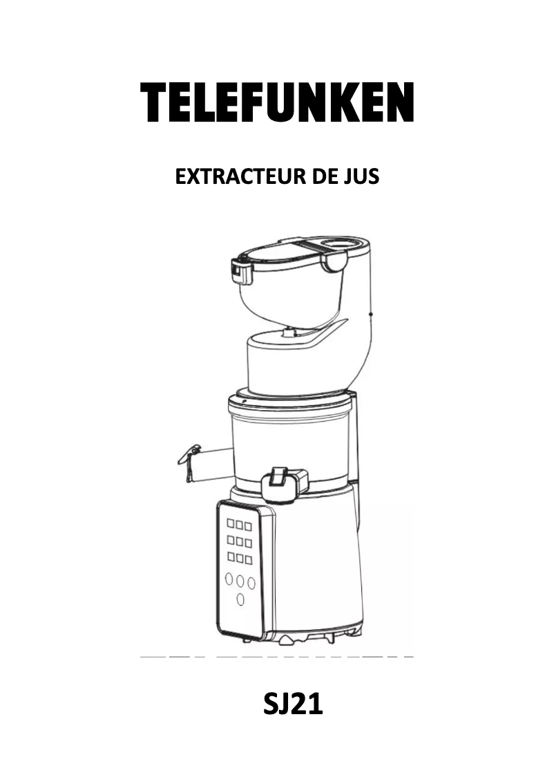 Image de la première page du manuel de l'appareil SJ21