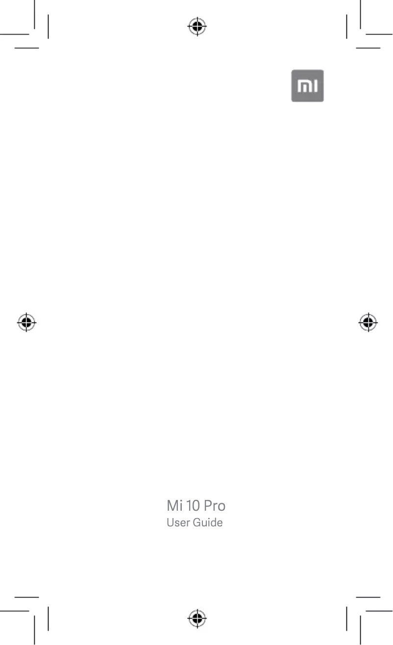 Image de la première page du manuel de l'appareil Mi 10 Pro