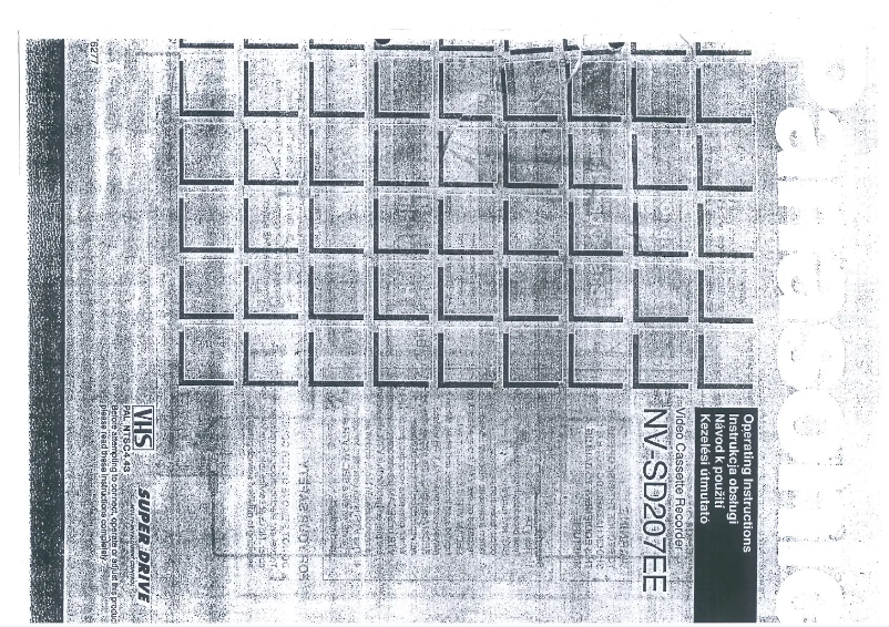 Imagen de la primera página del manual del dispositivo NV-SD207EE