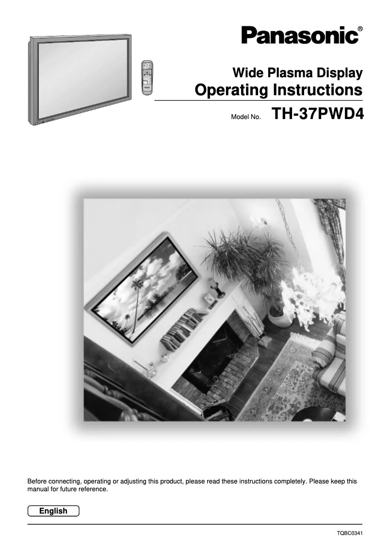 Page 1 de la notice Manuel utilisateur Panasonic Viera TH-37PWD4AZ