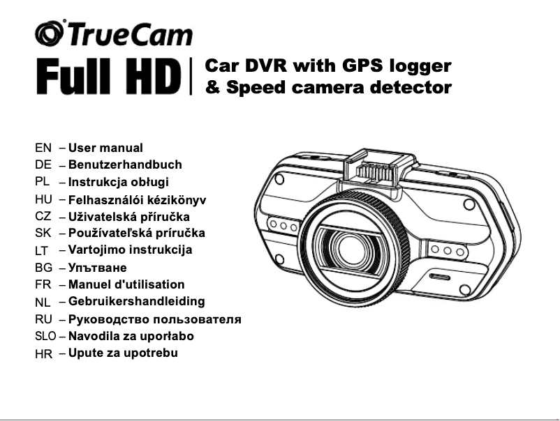 Page n°1 - Manuel utilisateur TrueCam A7S