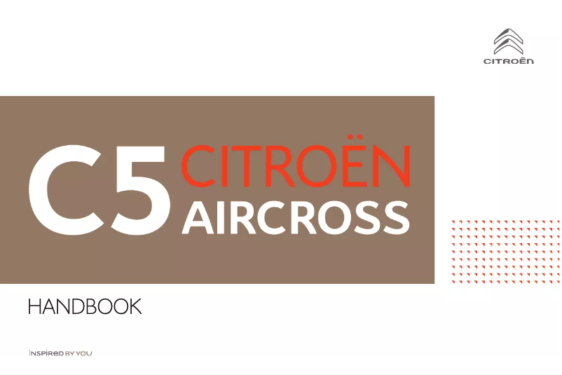 Image de la première page du manuel de l'appareil C4 Aircross (2018)