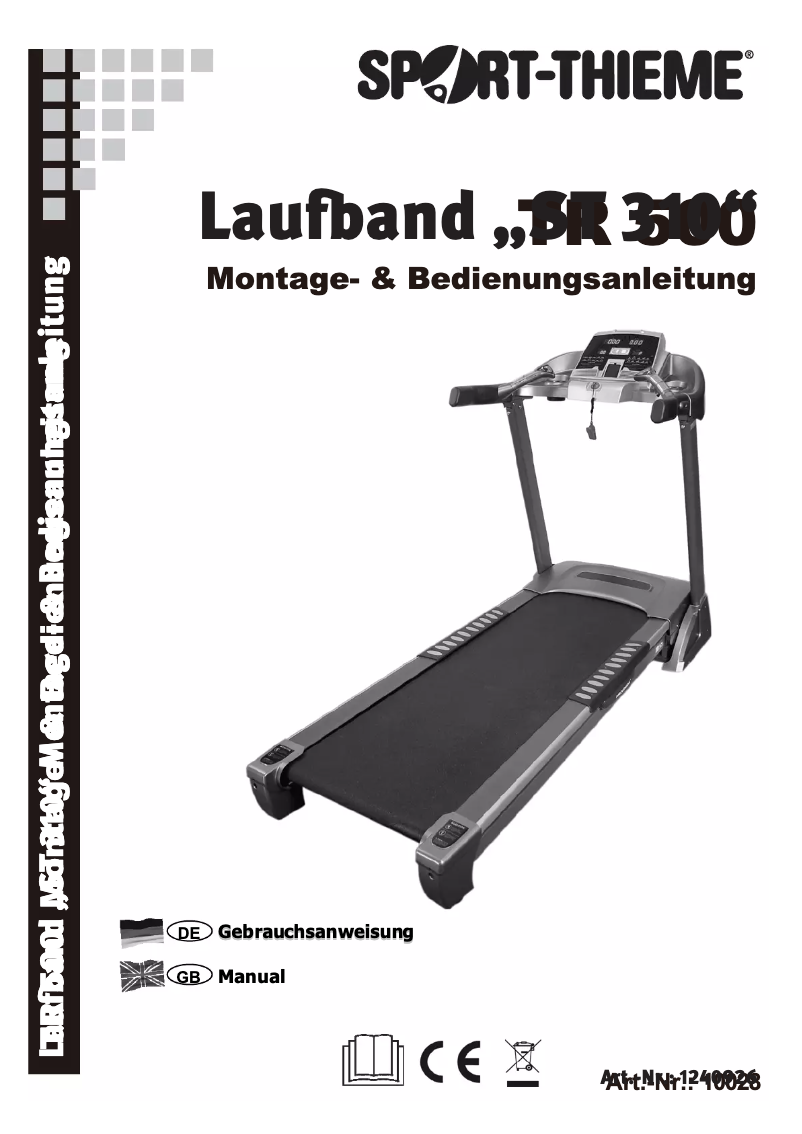 Page n°1 - Manuel utilisateur Sport-Thieme ST 310