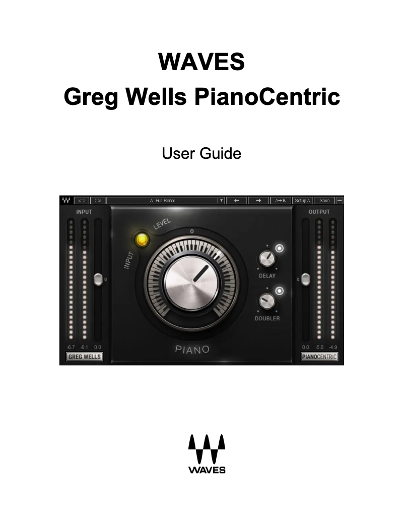 Image de la première page du manuel de l'appareil Greg Wells PianoCentric
