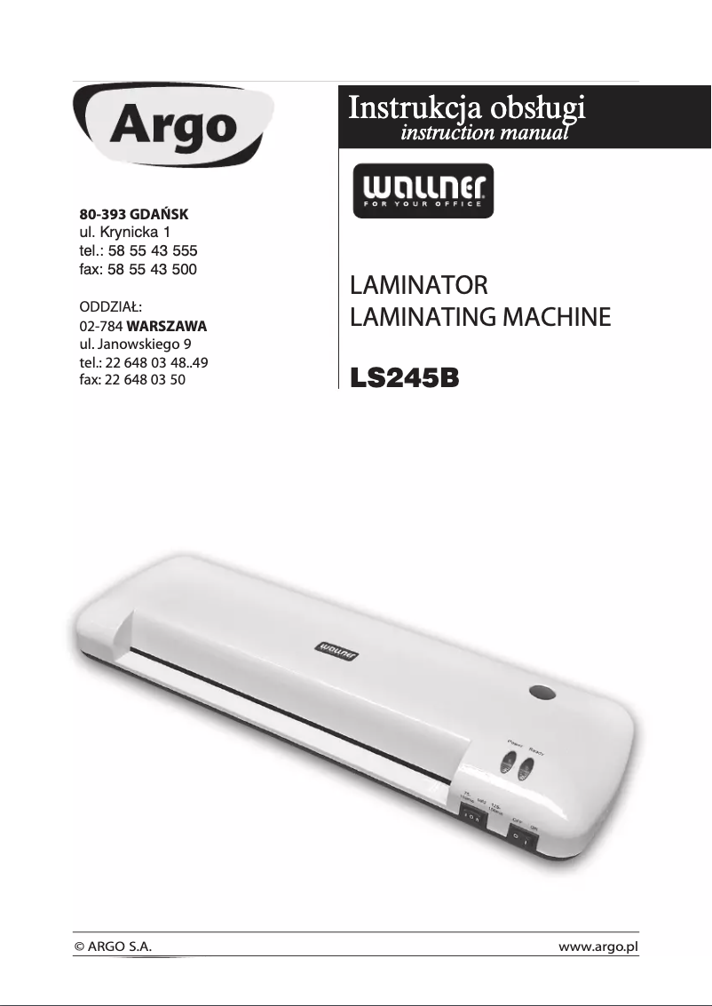 Page n°1 - Manuel utilisateur Wallner LS245B