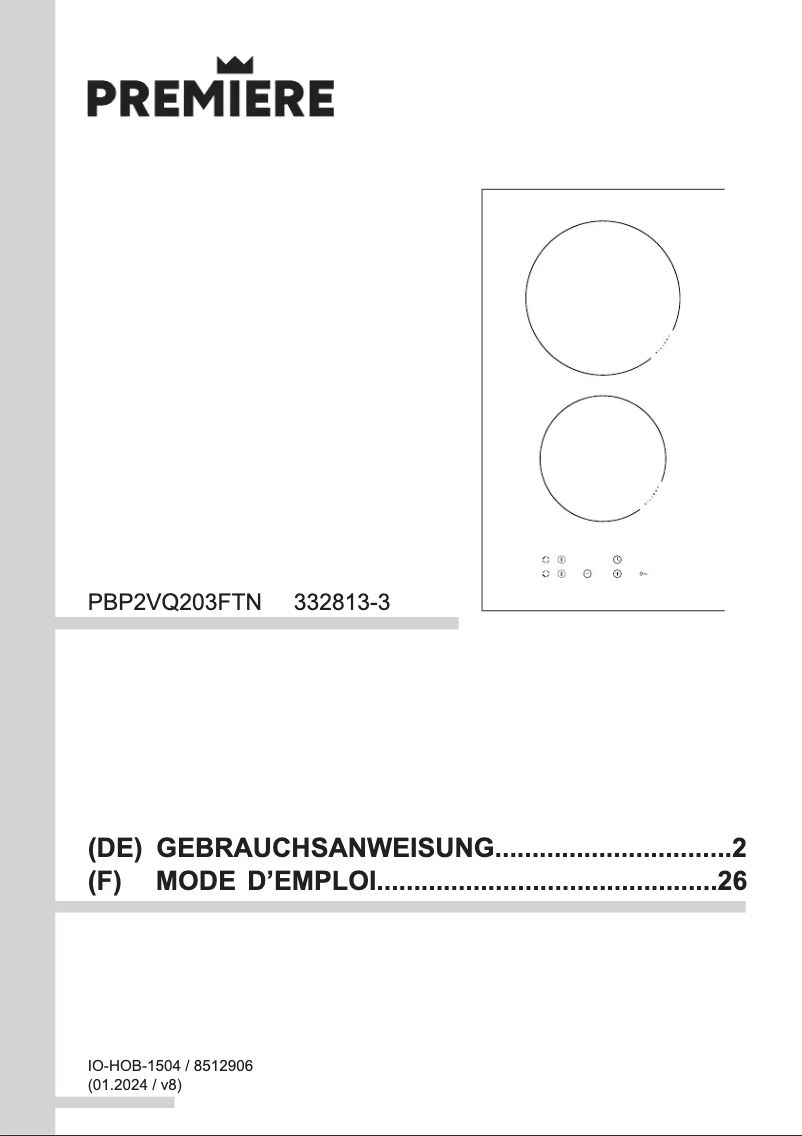 Page n°1 - Manuel utilisateur Amica 332813-3