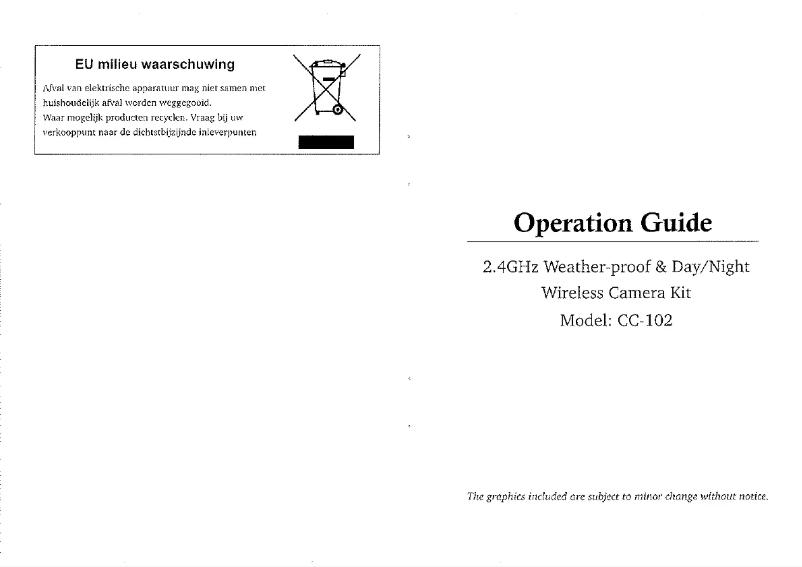 Image de la première page du manuel de l'appareil Comfortcam CC-102