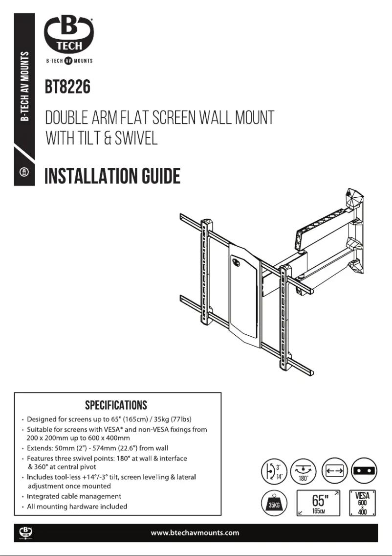 Page n°1 - Manuel utilisateur B-Tech BT8226