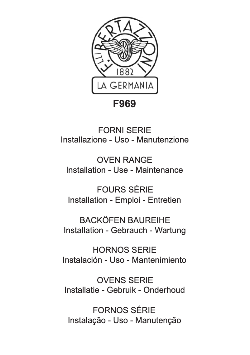 Page n°1 - Manuel utilisateur La Germania F969D9X/12