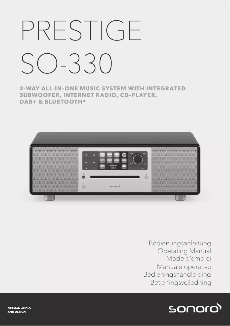 Imagen de la primera página del manual del dispositivo Prestige SO-330 V3