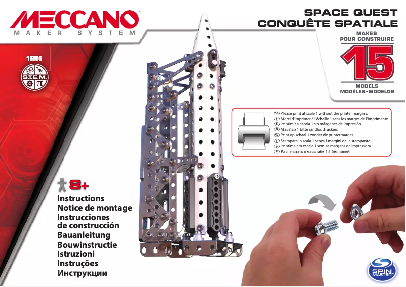 Page n°1 - Manuel utilisateur Meccano Space Quest