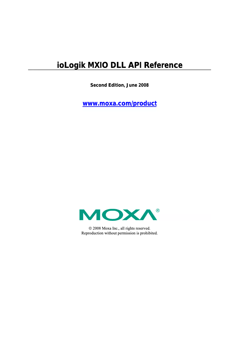 Page n°1 - Manuel utilisateur Moxa M-3400