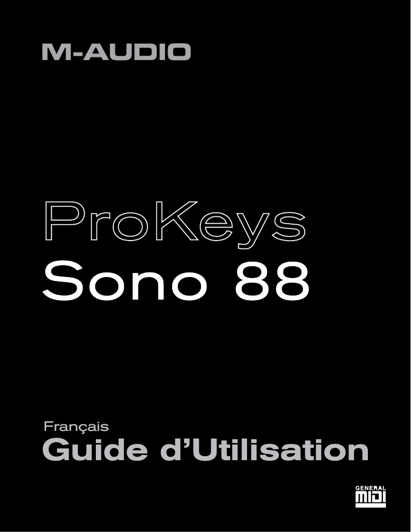Page n°1 - Manuel utilisateur M-Audio ProKeys Sono 88