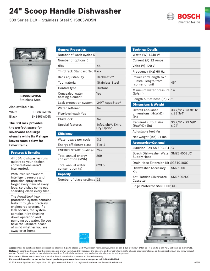 Image de la première page du manuel de l'appareil SHS863WD5N