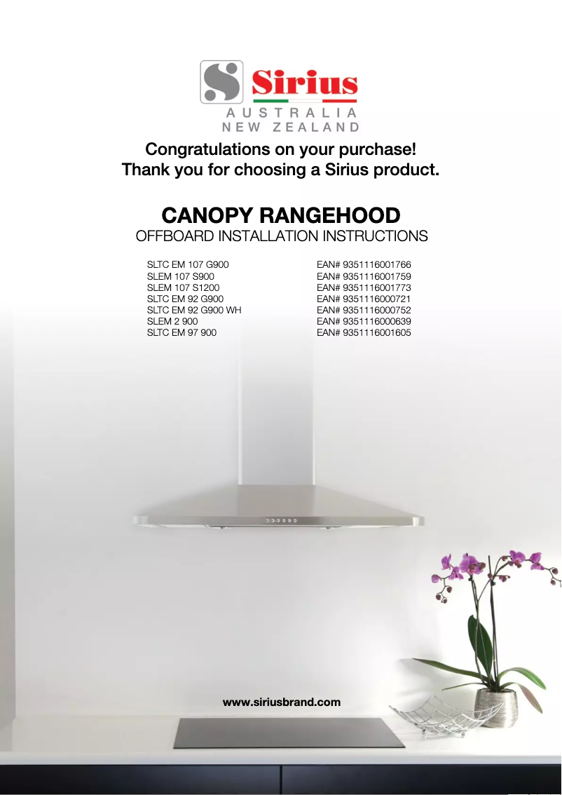 Page 1 de la notice Manuel utilisateur Sirius SLTC EM 97 900