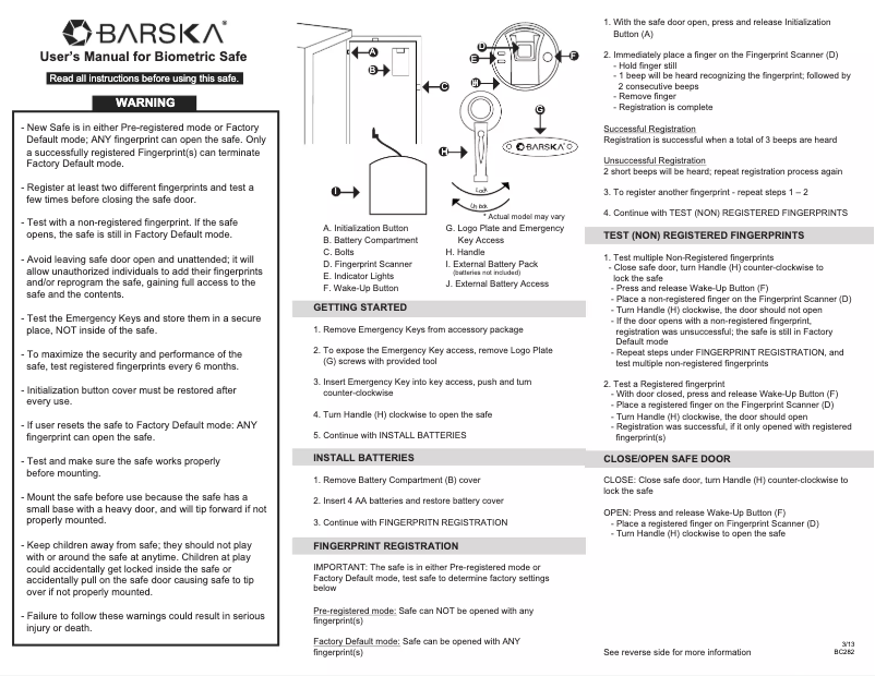 Page n°1 - Manuel utilisateur Barska AX11650
