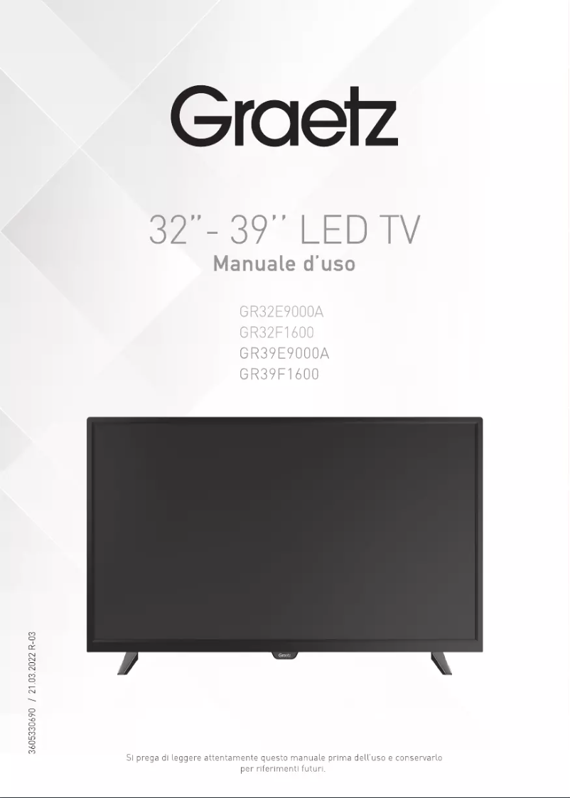 Image de la première page du manuel de l'appareil GR39E9000A