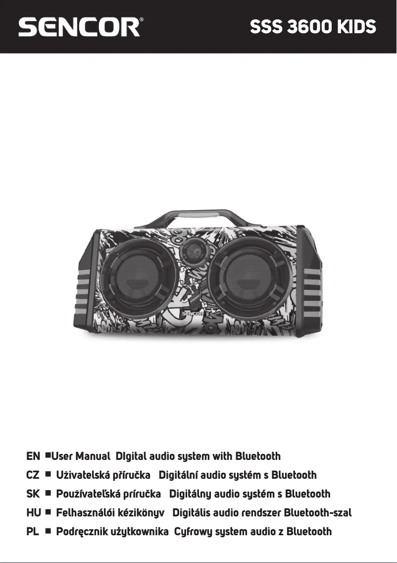 Page 1 de la notice Manuel utilisateur Sencor SSS 3600 KIDS