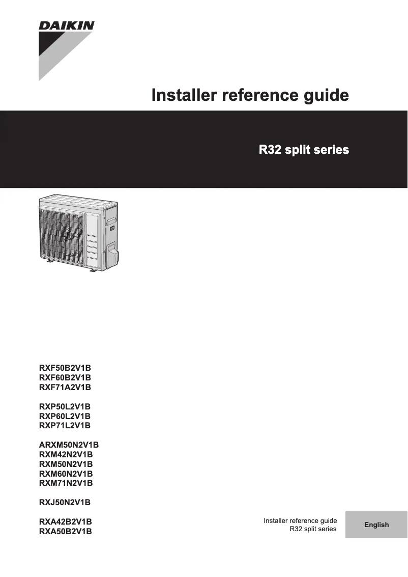 Page 1 de la notice Manuel utilisateur Daikin RXP20L5V1B