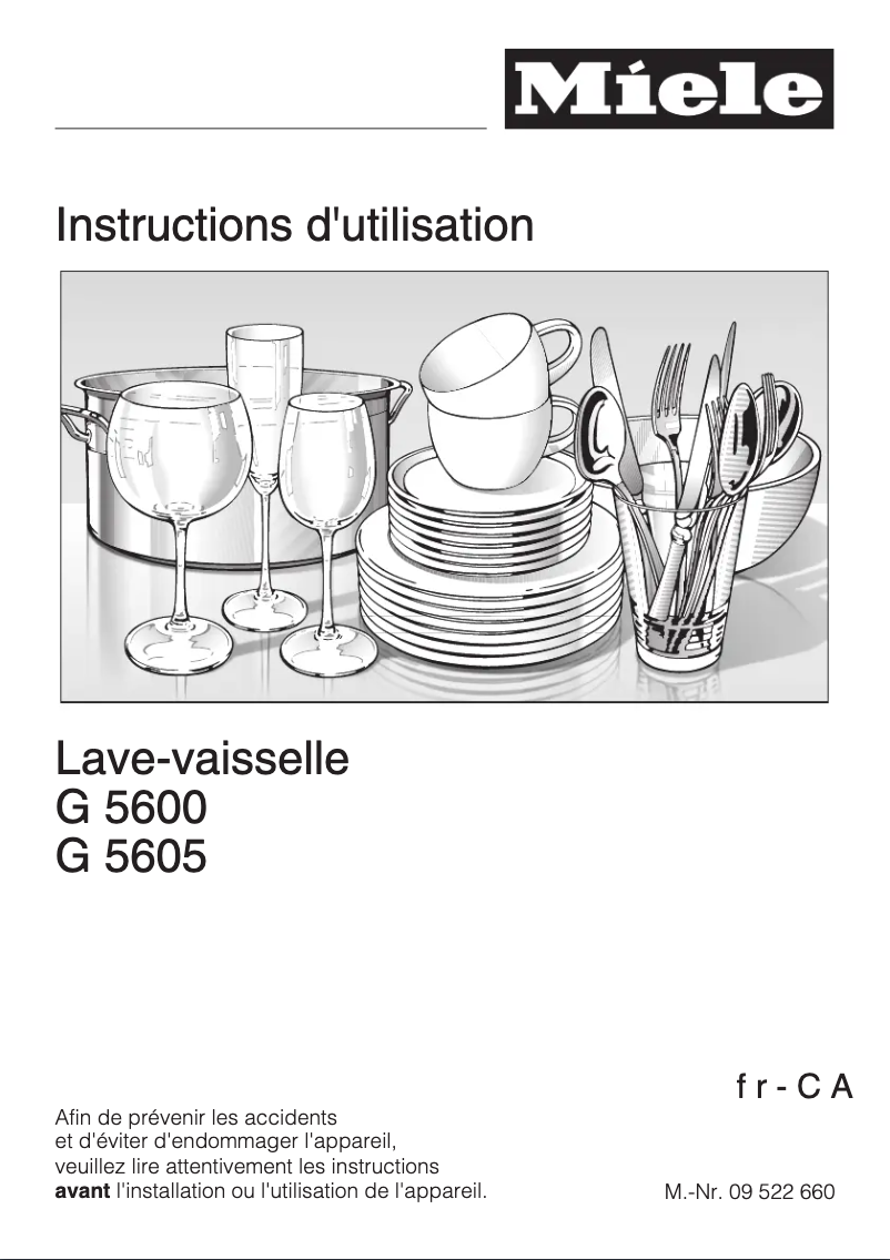 Image de la première page du manuel de l'appareil G 5605