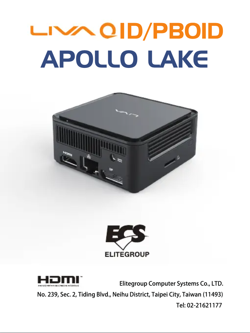 Page 1 de la notice Manuel utilisateur ECS LIVA Q1D