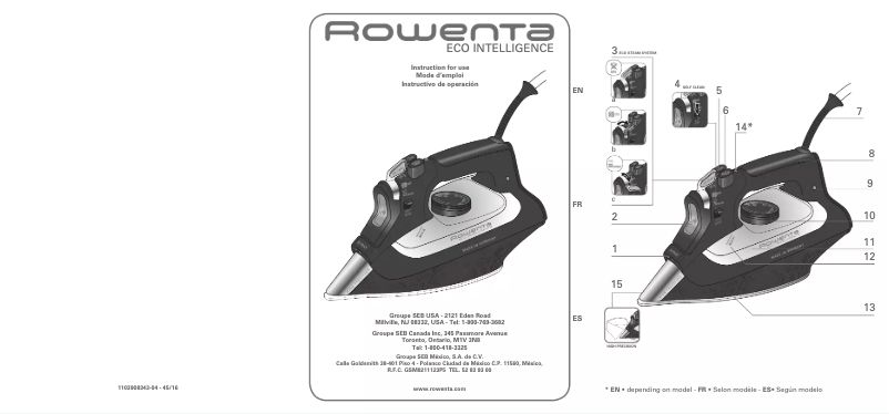 Page n°1 - Manuel utilisateur Rowenta Eco Intelligence DW6080