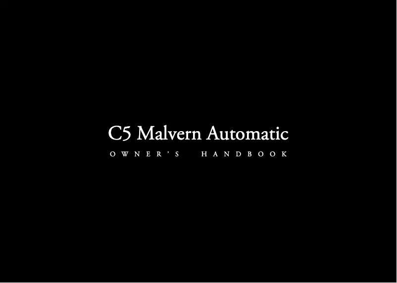 Page 1 de la notice Manuel utilisateur Christopher Ward C5 Malvern