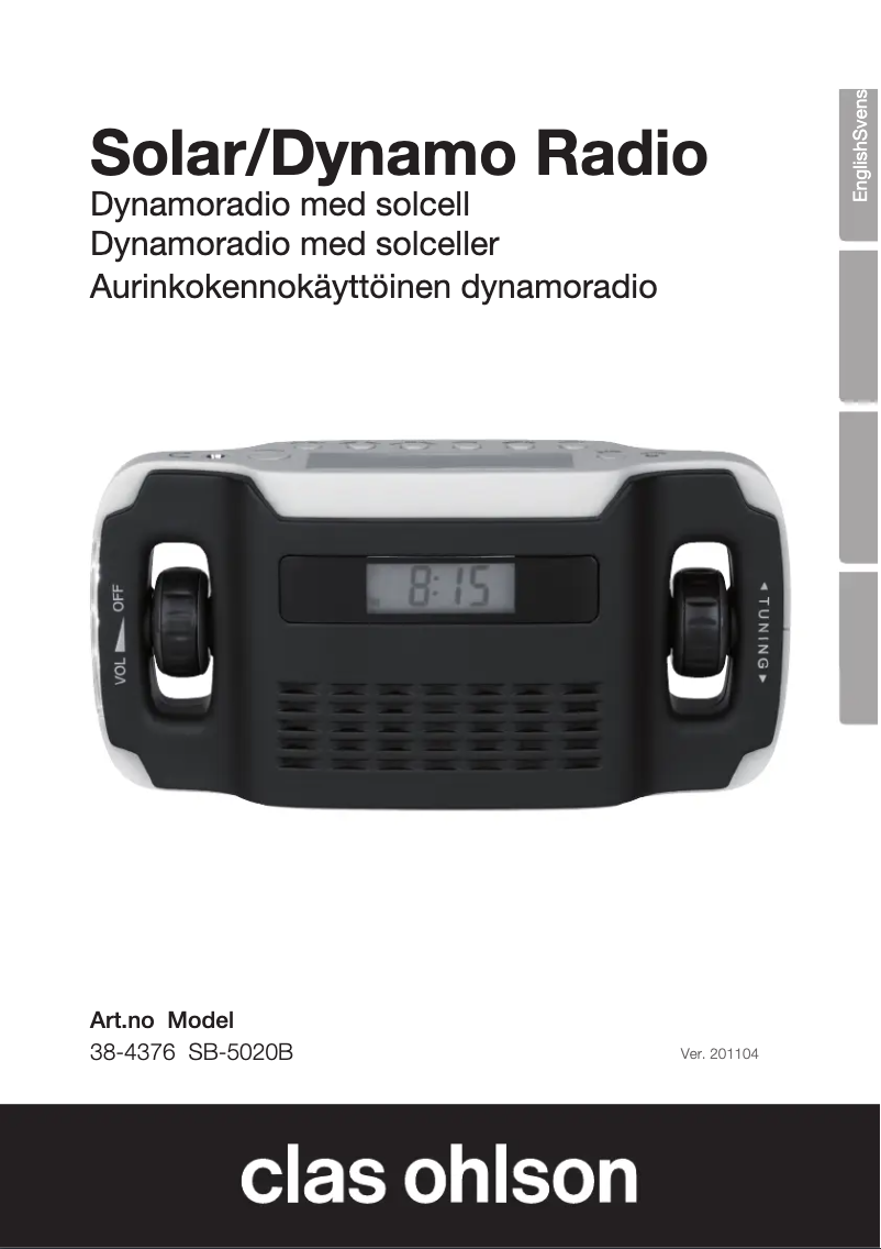 Page n°1 - Manuel utilisateur Clas Ohlson SB-5020B